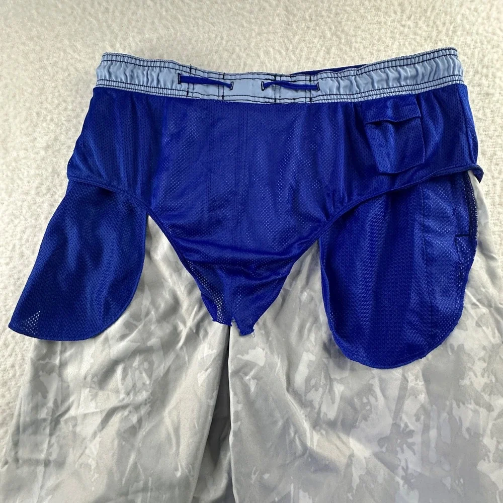 Nike Swim Trunks Mens L Blue Graphic Recycled Polyester  Board Shorts Beach Pool